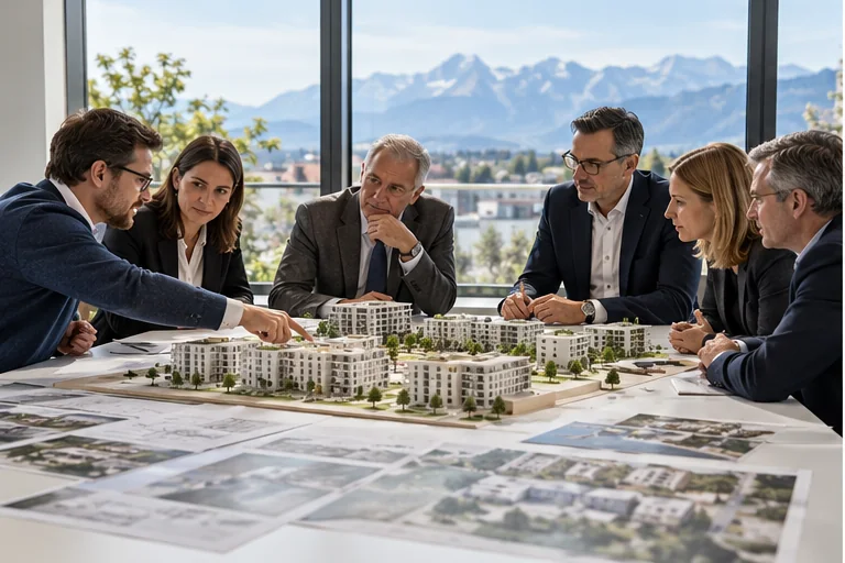 Professionisti riuniti attorno a un progetto residenziale
