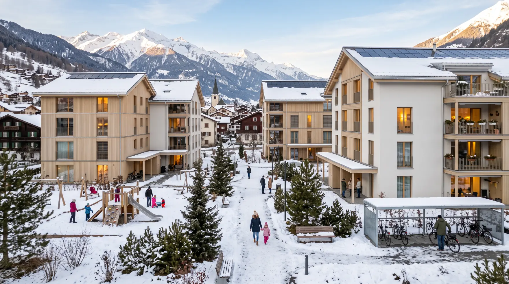 Contesto territoriale svizzero per un progetto residenziale